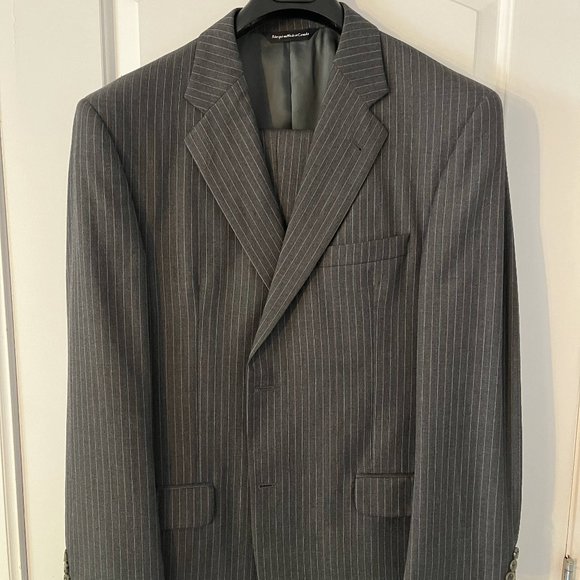 COPPLEY GREY STRIPED BOCELLI MILLER SUIT (ALTERED) - Picture 1 of 8